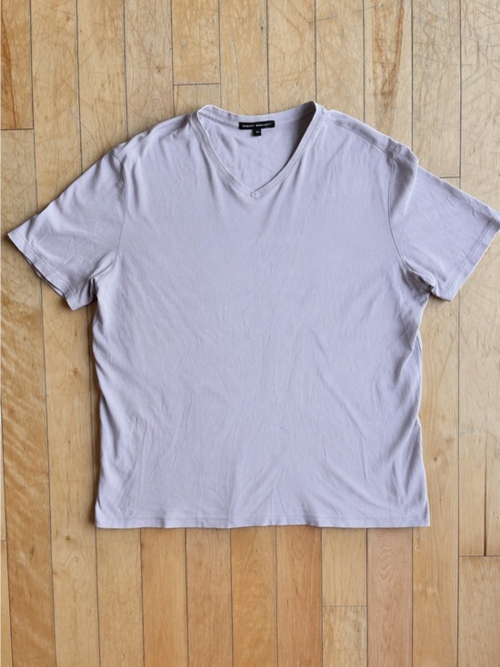 Robert Barakett 100% Pima Cotton Premium V‑Neck T-Shirt Color « Chalk » Size XXL